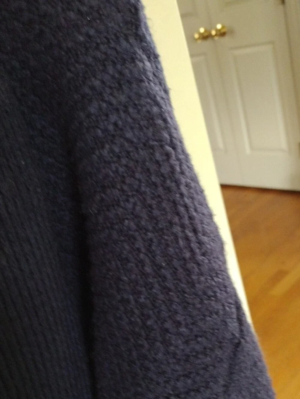 Merona Navy Shawl-Collar Cardigan with Nordic Accents And Sash XL
